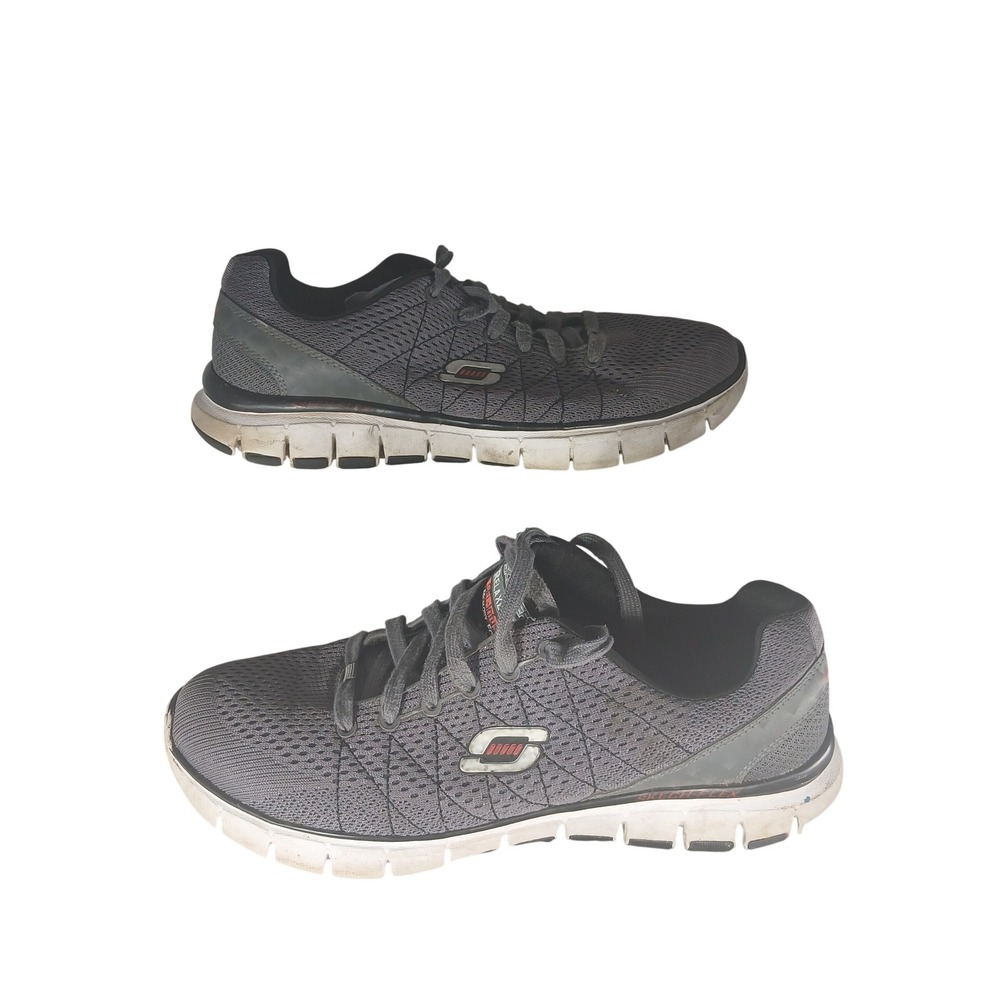 Skechers Relaxed Fit Sneakers 10.5 Gray Memory Foam Athletic Walking Shoes 51442 - Picture 1 of 10